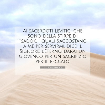 Picture 07 - Ezechiele 43:19 RIV - Ai sacerdoti levitici che sono della stirpe di - Bible Verse Picture
