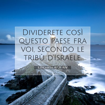 Picture 07 - Ezechiele 47:21 RIV - Dividerete così questo paese fra voi, secondo le - Bible Verse Picture