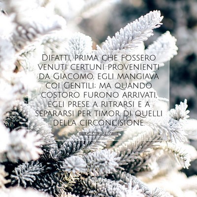 Picture 07 - Galati 2:12 RIV - Difatti, prima che fossero venuti certuni - Bible Verse Picture