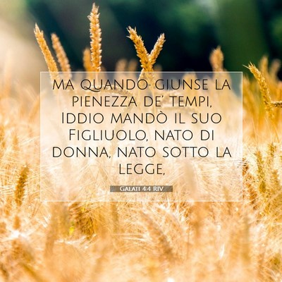 Picture 07 - Galati 4:4 RIV - ma quando giunse la pienezza de’ tempi, Iddio - Bible Verse Picture