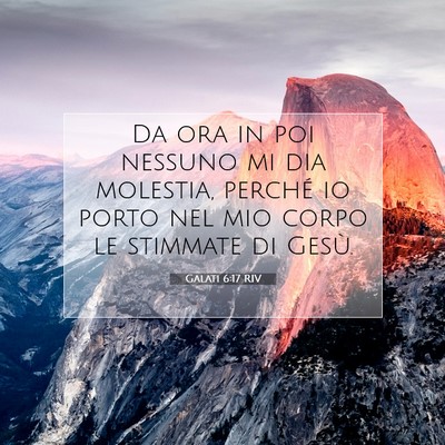 Picture 07 - Galati 6:17 RIV - Da ora in poi nessuno mi dia molestia, perché io - Bible Verse Picture