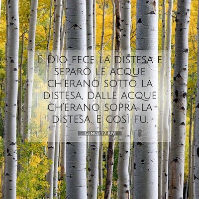 Picture 07 - Genesi 1:7 RIV - E Dio fece la distesa e separò le acque - Bible Verse Picture