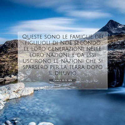 Picture 07 - Genesi 10:32 RIV - Queste sono le famiglie dei figliuoli di Noè - Bible Verse Picture