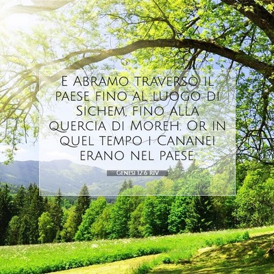 Picture 07 - Genesi 12:6 RIV - E Abramo traversò il paese fino al luogo di - Bible Verse Picture