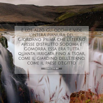 Picture 07 - Genesi 13:10 RIV - E Lot alzò gli occhi e vide l’intera pianura - Bible Verse Picture