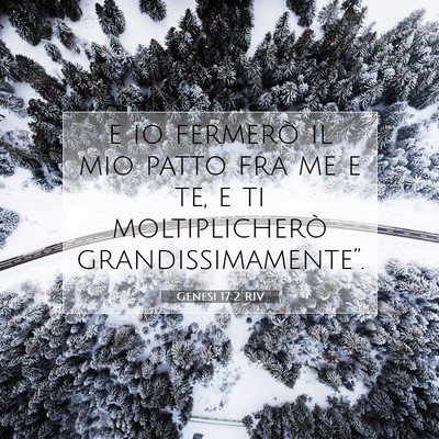 Picture 07 - Genesi 17:2 RIV - e io fermerò il mio patto fra me e te, e ti - Bible Verse Picture