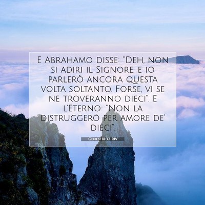 Picture 07 - Genesi 18:32 RIV - E Abrahamo disse: “Deh, non si adiri il - Bible Verse Picture
