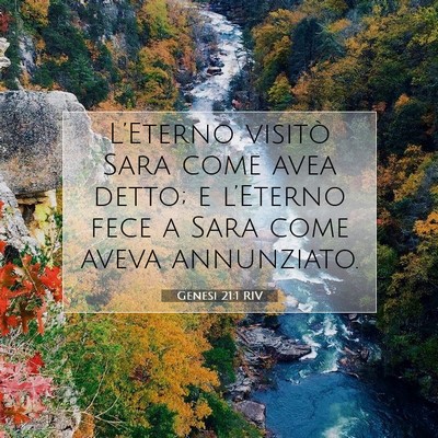 Picture 07 - Genesi 21:1 RIV - L’Eterno visitò Sara come avea detto; e - Bible Verse Picture