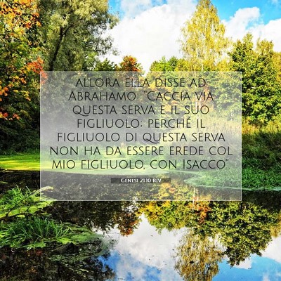 Picture 07 - Genesi 21:10 RIV - allora ella disse ad Abrahamo: “Caccia via - Bible Verse Picture