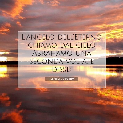 Picture 07 - Genesi 22:15 RIV - L’angelo dell’Eterno chiamò dal cielo - Bible Verse Picture