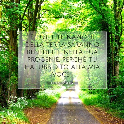 Picture 07 - Genesi 22:18 RIV - E tutte le nazioni della terra saranno benedette - Bible Verse Picture