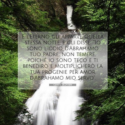 Picture 07 - Genesi 26:24 RIV - E l’Eterno gli apparve quella stessa notte, e - Bible Verse Picture