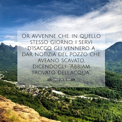 Picture 07 - Genesi 26:32 RIV - Or avvenne che, in quello stesso giorno, i servi - Bible Verse Picture