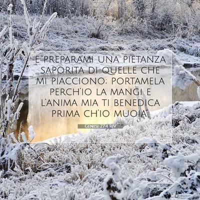 Picture 07 - Genesi 27:4 RIV - e preparami una pietanza saporita di quelle che - Bible Verse Picture