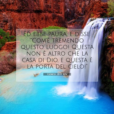 Picture 07 - Genesi 28:17 RIV - Ed ebbe paura, e disse: “Com’è tremendo - Bible Verse Picture