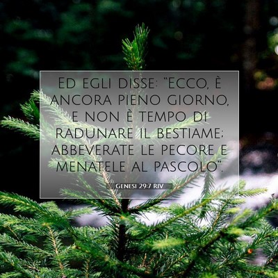 Picture 07 - Genesi 29:7 RIV - Ed egli disse: “Ecco, è ancora pieno giorno, e - Bible Verse Picture