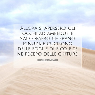 Picture 07 - Genesi 3:7 RIV - Allora si apersero gli occhi ad ambedue, e - Bible Verse Picture