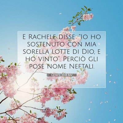 Picture 07 - Genesi 30:8 RIV - E Rachele disse: “Io ho sostenuto con mia - Bible Verse Picture