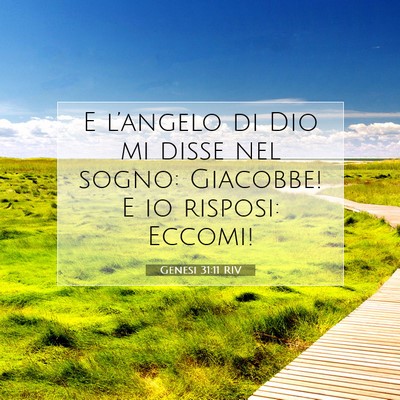 Picture 07 - Genesi 31:11 RIV - E l’angelo di Dio mi disse nel sogno: Giacobbe! - Bible Verse Picture