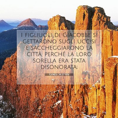 Picture 07 - Genesi 34:27 RIV - I figliuoli di Giacobbe si gettarono sugli uccisi - Bible Verse Picture