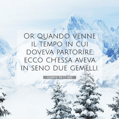 Picture 07 - Genesi 38:27 RIV - Or quando venne il tempo in cui doveva partorire, - Bible Verse Picture