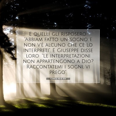 Picture 07 - Genesi 40:8 RIV - E quelli gli risposero: “Abbiam fatto un sogno - Bible Verse Picture