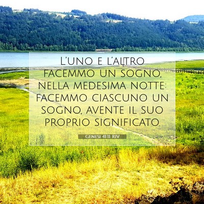 Picture 07 - Genesi 41:11 RIV - L’uno e l’altro facemmo un sogno, nella - Bible Verse Picture