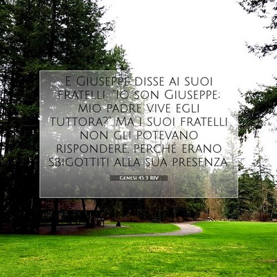 Picture 07 - Genesi 45:3 RIV - E Giuseppe disse ai suoi fratelli: “Io son - Bible Verse Picture