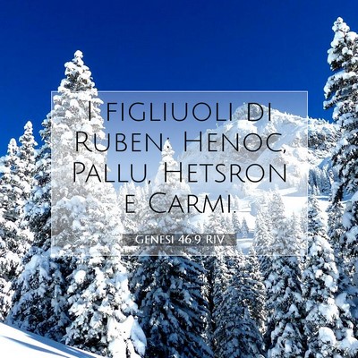 Picture 07 - Genesi 46:9 RIV - I figliuoli di Ruben: Henoc, Pallu, Hetsron e - Bible Verse Picture