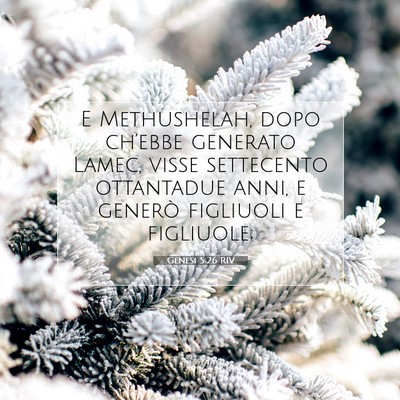 Picture 07 - Genesi 5:26 RIV - E Methushelah, dopo ch’ebbe generato Lamec, - Bible Verse Picture
