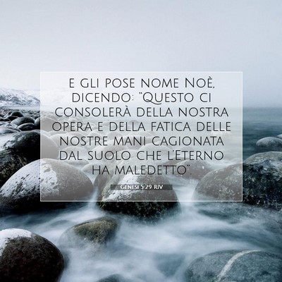 Picture 07 - Genesi 5:29 RIV - e gli pose nome Noè, dicendo: “Questo ci - Bible Verse Picture