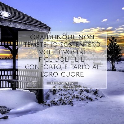 Picture 07 - Genesi 50:21 RIV - Ora dunque non temete; io sostenterò voi e i - Bible Verse Picture