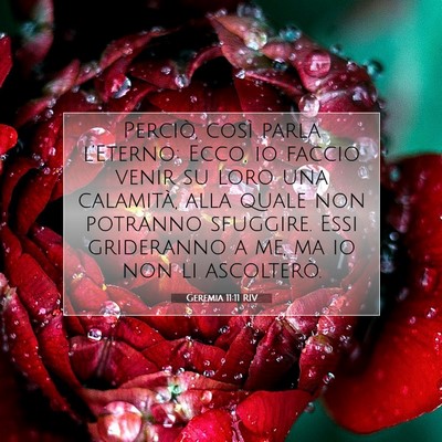 Picture 07 - Geremia 11:11 RIV - Perciò, così parla l’Eterno: Ecco, io faccio - Bible Verse Picture
