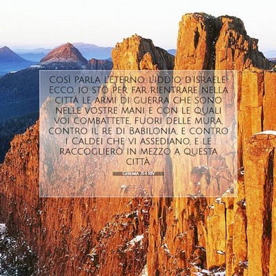 Picture 07 - Geremia 21:4 RIV - Così parla l’Eterno, l’Iddio d’Israele: - Bible Verse Picture