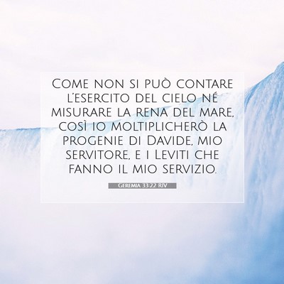 Picture 07 - Geremia 33:22 RIV - Come non si può contare l’esercito del cielo - Bible Verse Picture