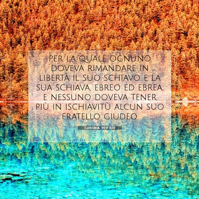Picture 07 - Geremia 34:9 RIV - per la quale ognuno doveva rimandare in libertà - Bible Verse Picture