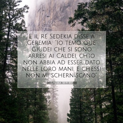 Picture 07 - Geremia 38:19 RIV - E il re Sedekia disse a Geremia: “Io temo - Bible Verse Picture