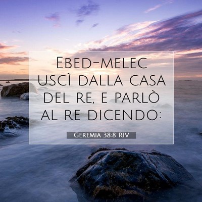 Picture 07 - Geremia 38:8 RIV - Ebed-melec uscì dalla casa del re, e parlò al - Bible Verse Picture