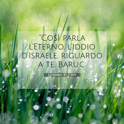 Picture 07 - Geremia 45:2 RIV - “Così parla l’Eterno, l’Iddio d’Israele, - Bible Verse Picture