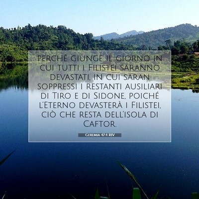 Picture 07 - Geremia 47:4 RIV - perché giunge il giorno in cui tutti i Filistei - Bible Verse Picture