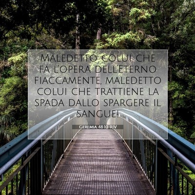 Picture 07 - Geremia 48:10 RIV - Maledetto colui che fa l’opera dell’Eterno - Bible Verse Picture