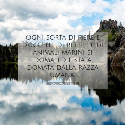 Picture 07 - Giacomo 3:7 RIV - Ogni sorta di fiere e d’uccelli, di rettili e - Bible Verse Picture