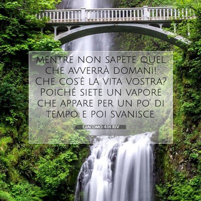 Picture 07 - Giacomo 4:14 RIV - mentre non sapete quel che avverrà domani! Che - Bible Verse Picture