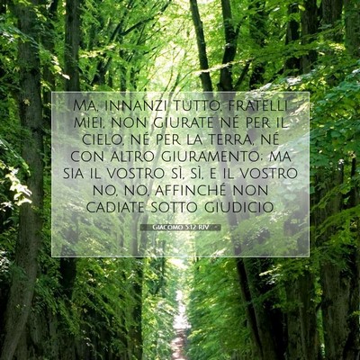 Picture 07 - Giacomo 5:12 RIV - Ma, innanzi tutto, fratelli miei, non giurate né - Bible Verse Picture