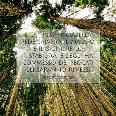 Picture 07 - Giacomo 5:15 RIV - e la preghiera della fede salverà il malato, e - Bible Verse Picture