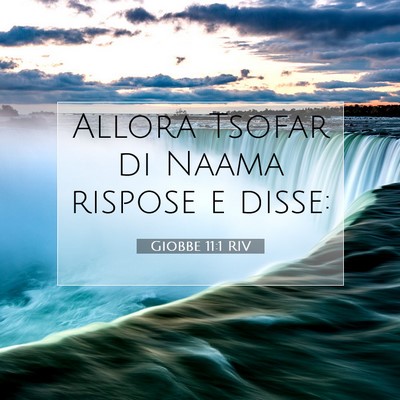 Picture 07 - Giobbe 11:1 RIV - Allora Tsofar di Naama rispose e - Bible Verse Picture