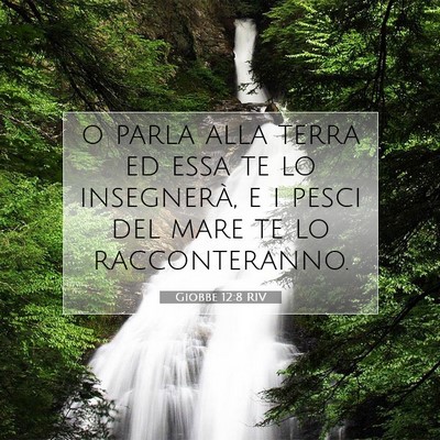 Picture 07 - Giobbe 12:8 RIV - o parla alla terra ed essa te lo insegnerà, e i - Bible Verse Picture