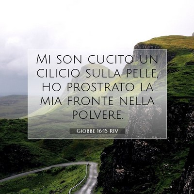 Picture 07 - Giobbe 16:15 RIV - Mi son cucito un cilicio sulla pelle, ho - Bible Verse Picture