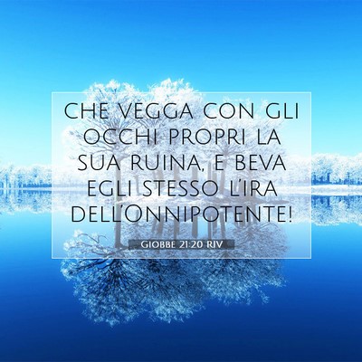 Picture 07 - Giobbe 21:20 RIV - che vegga con gli occhi propri la sua ruina, e - Bible Verse Picture