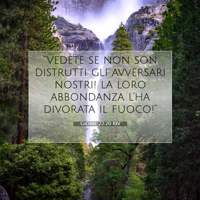Picture 07 - Giobbe 22:20 RIV - “Vedete se non son distrutti gli avversari - Bible Verse Picture